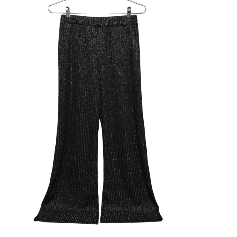 PALAZZO RAYADO NEGRO HILO  PLATEADOS BDA T M