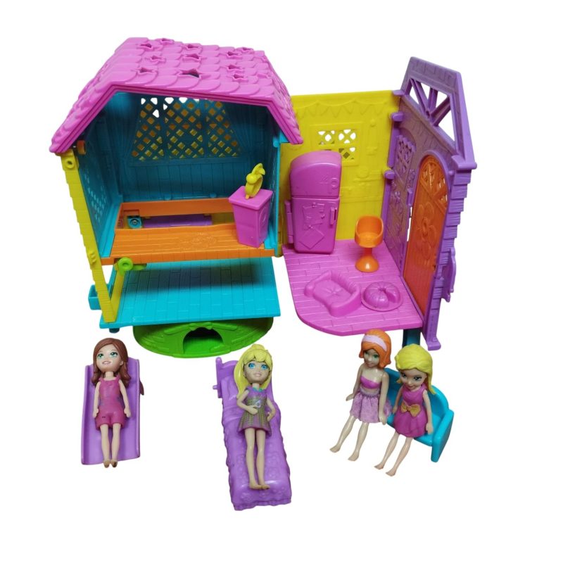 CASITA POLLY POCKET 5 MUÑECAS + ACCESORIOS - Imagen 2