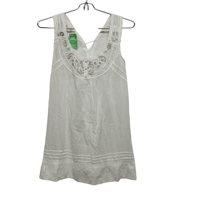 MUSCULOSA TELA BCA ESCOTE BORDADO CANUTILLOS FOREVER 21 T M