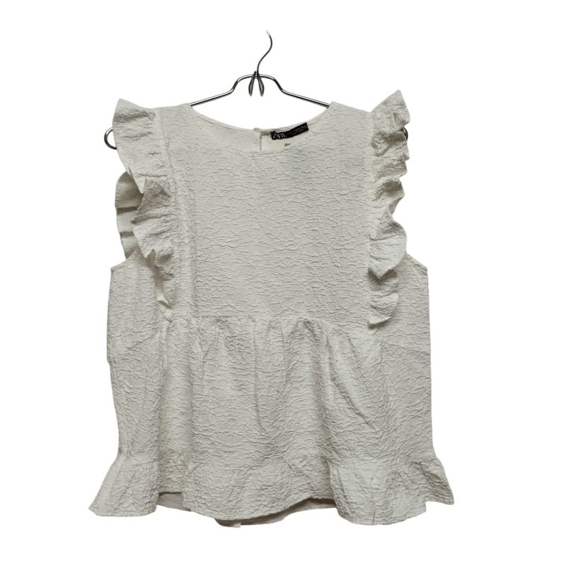 BLUSA SIN MANGAS BCA CON RELIEVE VOLADOS ZARA T M