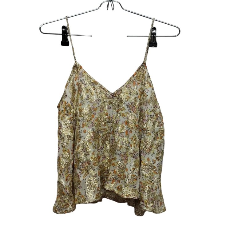 MUSCULOSA GASA CREMITA FLORES DORADAS ZARA T M