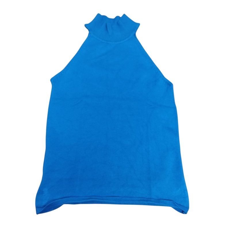 MUSCULOSA HILO AZUL FRANCIA CON CUELLO ZARA T M