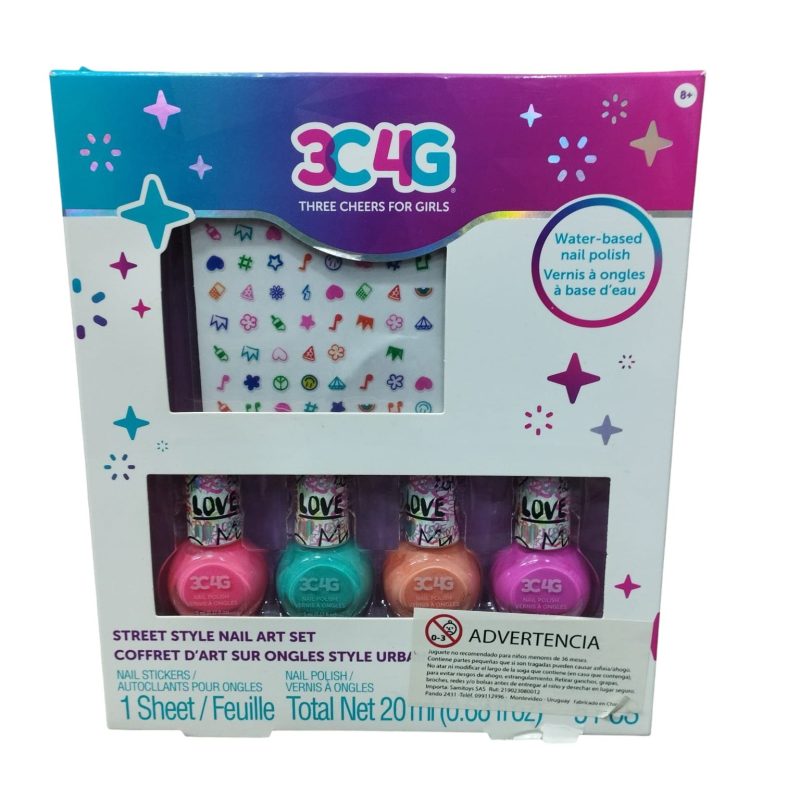 SET PARA UÑAS ESMALTES Y STICKERS