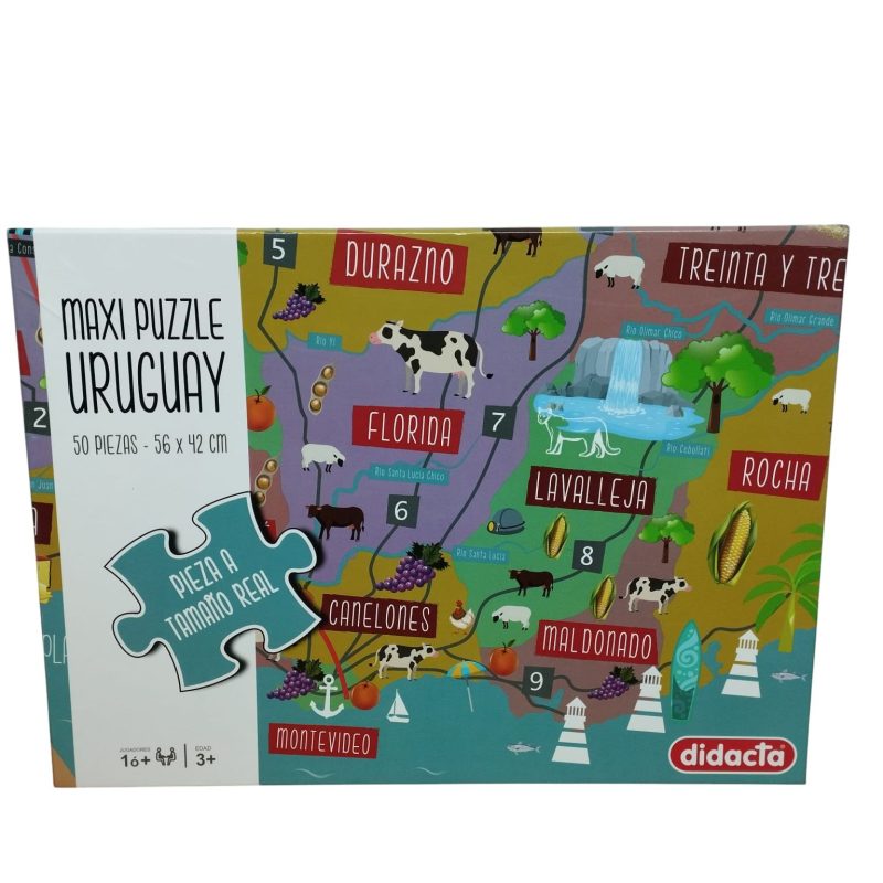 MAXI PUZZLE URUGUAY 50 PIEZAS TAMAÑO 56*42