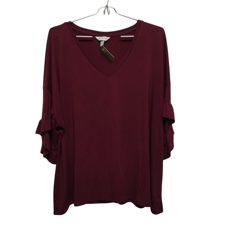 REMERA ALG VIOLETA ESC EN V VOLADO EN MANGAS LOLITA T XXL