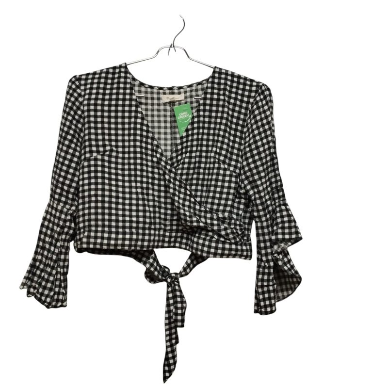 BLUSA TOP CUADRILLE NEGRO BCO TIRA ESPALDA DANIEL CASSIN T M