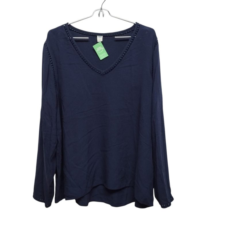 BLUSA AZUL PELOTITAS OLD NAVY TL M/L