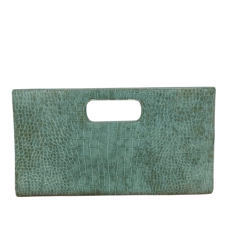 SOBRE CARTERA COCODRILO VERDE AGUA