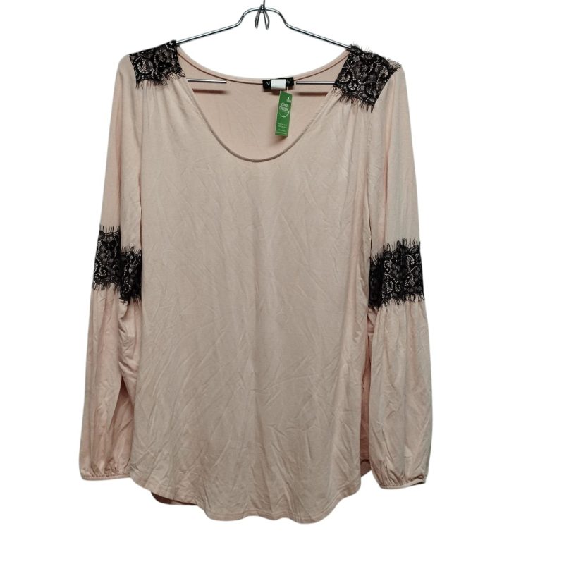 REMERA ROSA HOMBROS PUNTILLA NEGRA VENUS TL