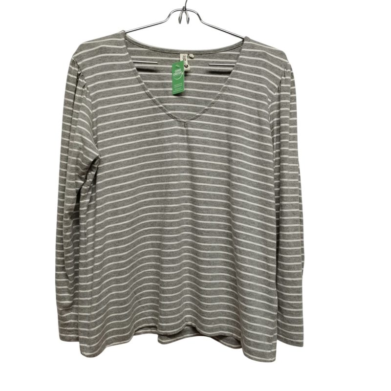 REMERA ALG GRIS RAYAS BLANCAS INDIAN TXL