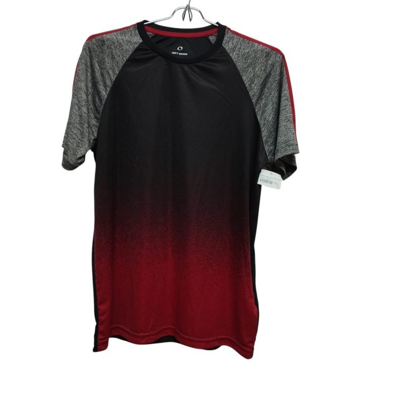 REMERA DEPORTIVA NEGRO GRIS ROJO GET OVER T P NUEVA