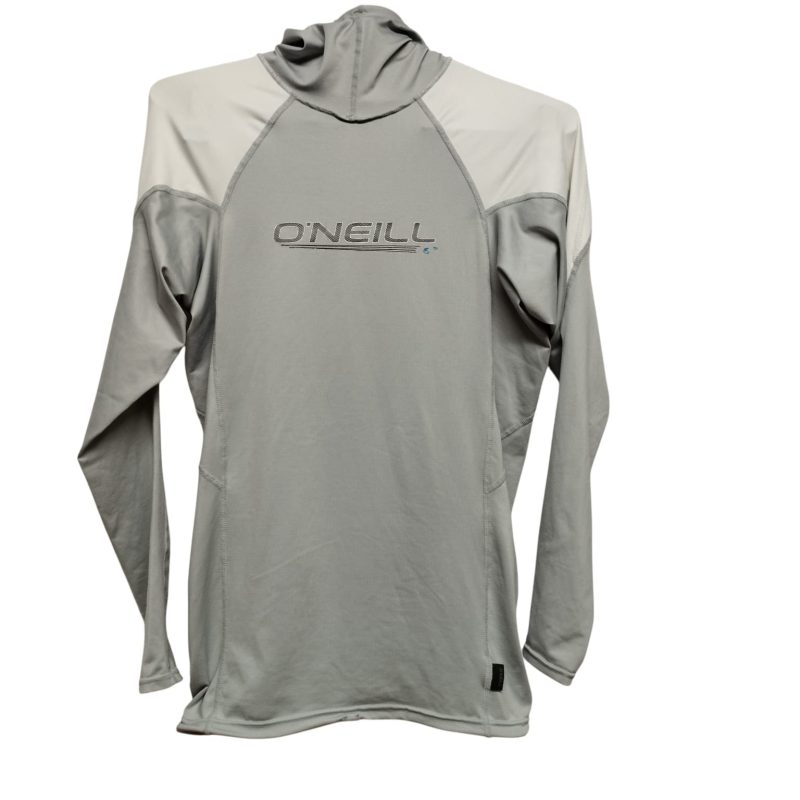 REMERA DEPORTIVA GRIS BCO CAPUCHA O'NEILL T M- 12 AP DET EST