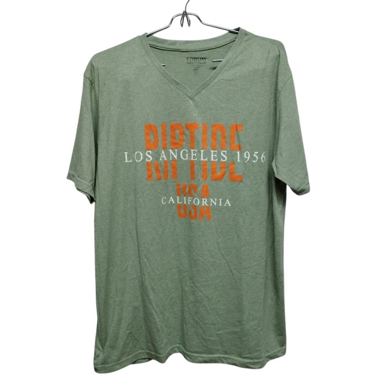 REMERA VERDE NARANJA BCO  ESC EN V LOS ANGELES FORUM T XL