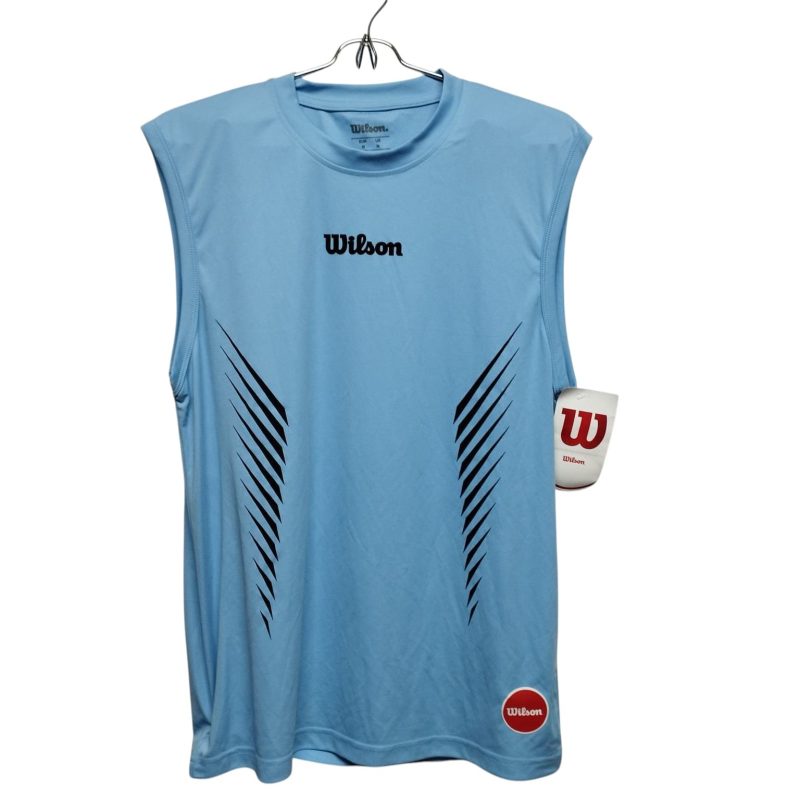 MUSCULOSA DEPORTIVA CELESTE NEGRO WILSON T M NUEVA