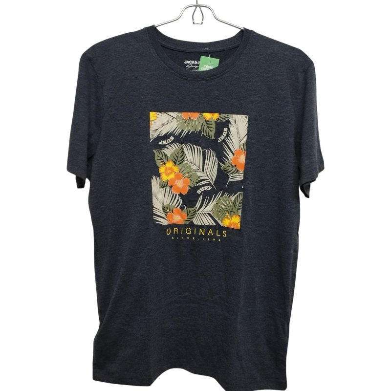 REMERA ALG AZUL FLORES HOJAS SURF JACK & JONES T S
