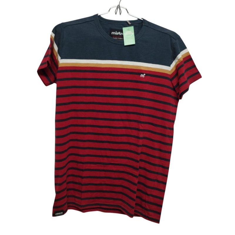 REMERA RAYADA AZUL BCO ROJO MARRON MISTRAL T XS