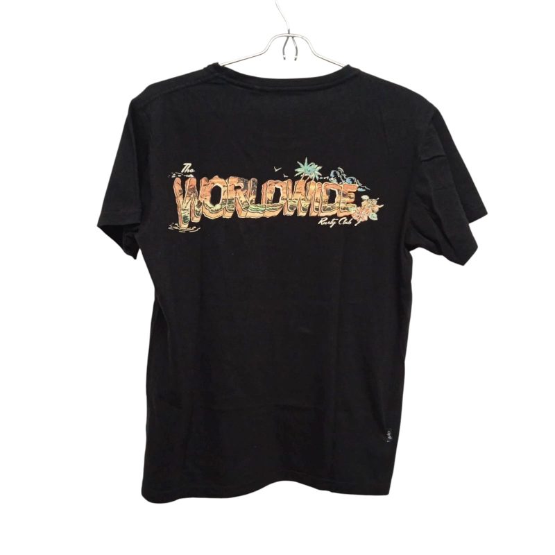 REMERA NEGRA PALMERAS RUSTY T 18 - Imagen 2