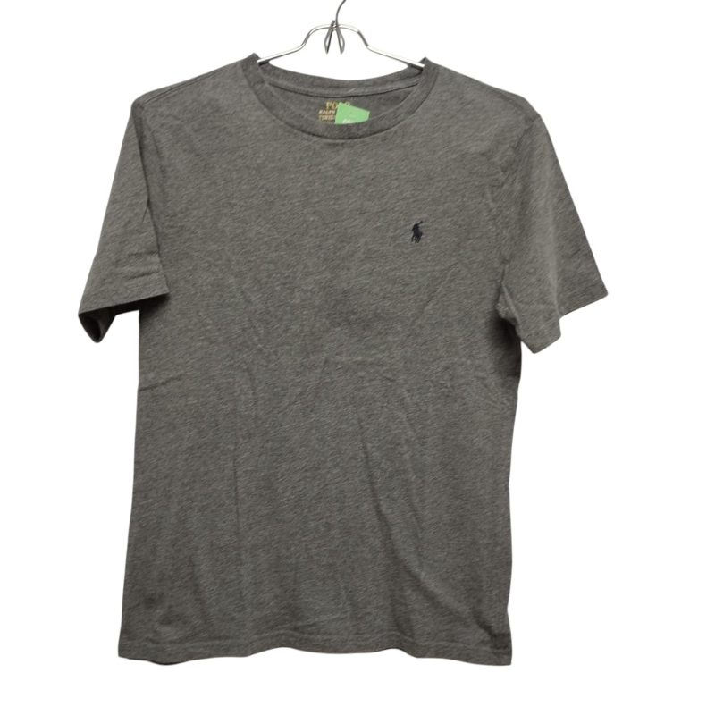 REMERA GRIS LOGO POLO EN AZUL POLO RALPH LAUREN T L- 14-16