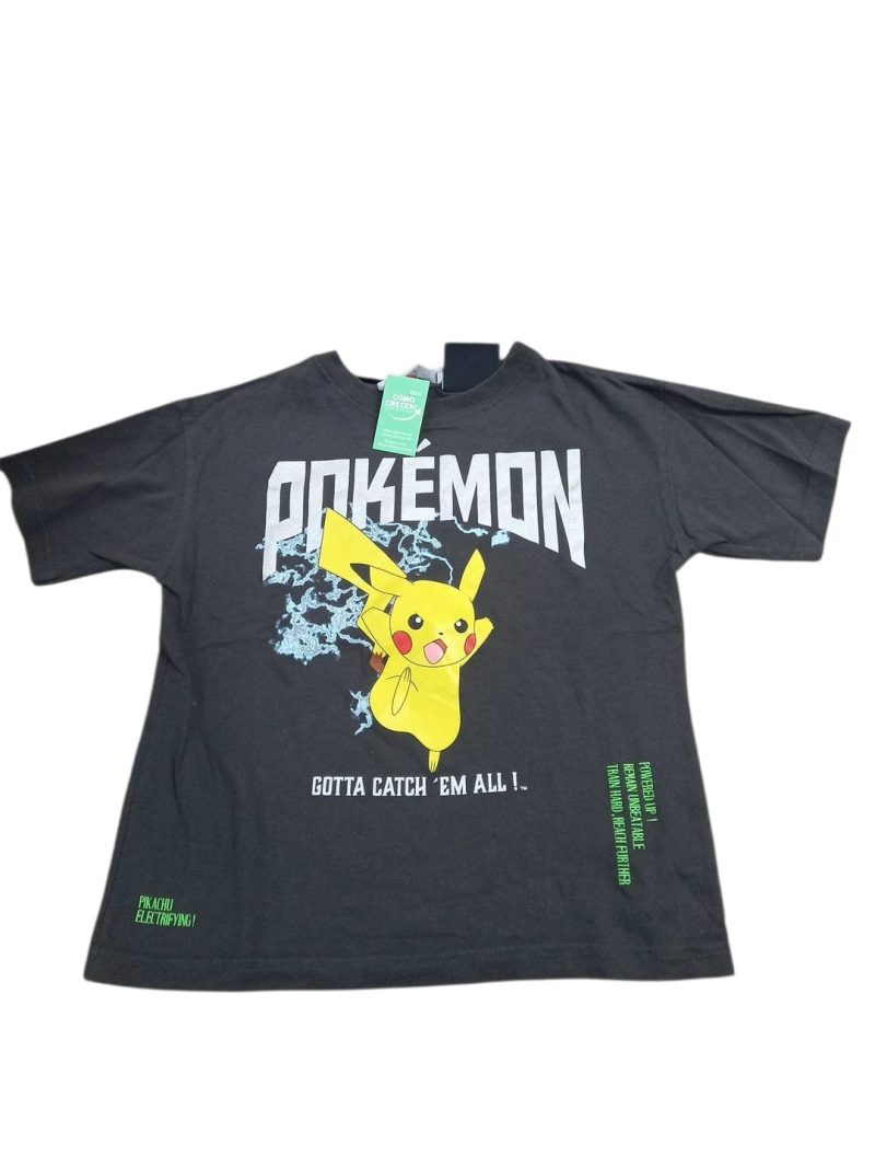 REMERA ALG GRIS POKEMON AMARILLO ZARA T6