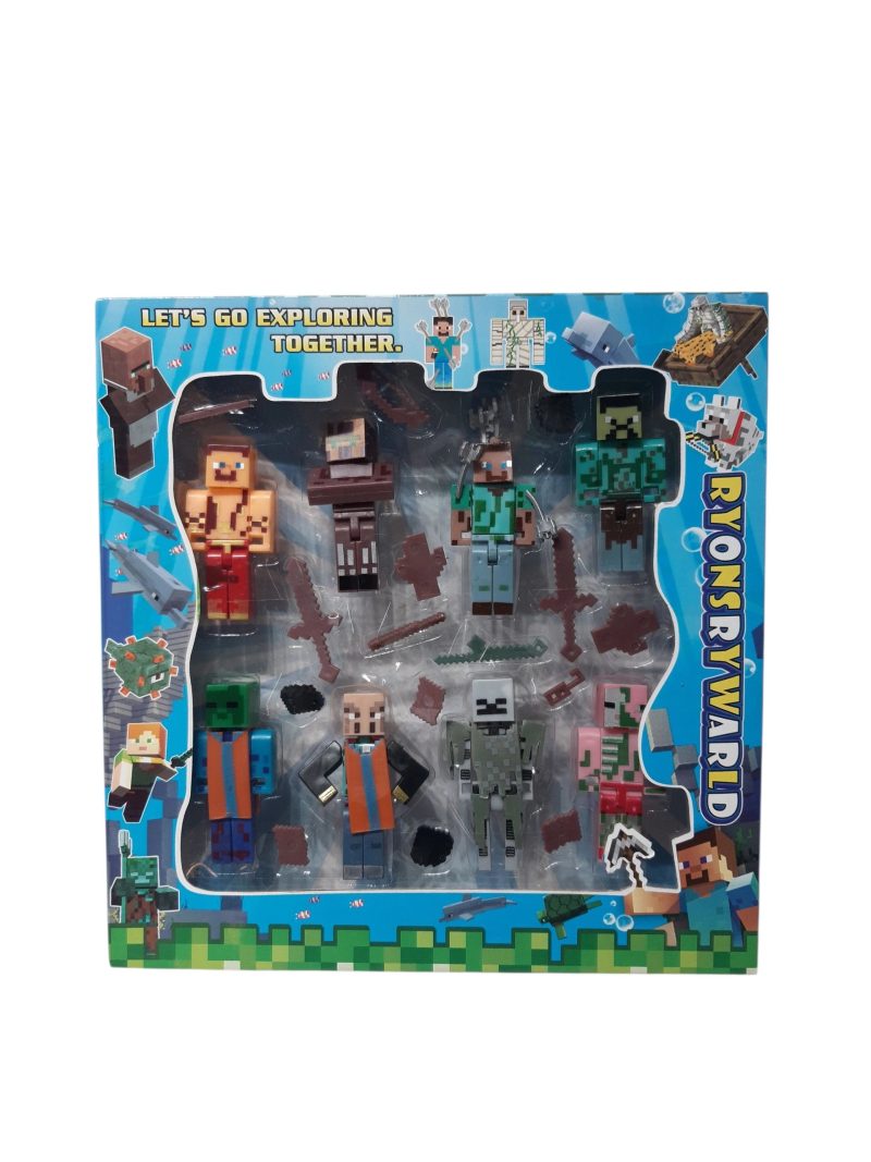 MUÑECOS MINECRAFT X8 +15 ACCESORIOS J1074