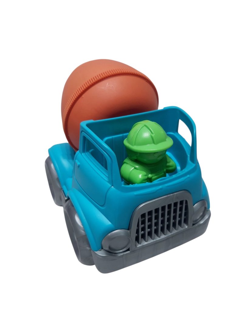 CAMION MEZCLADOR CELESTE NARANJA CON MACACO VERDE