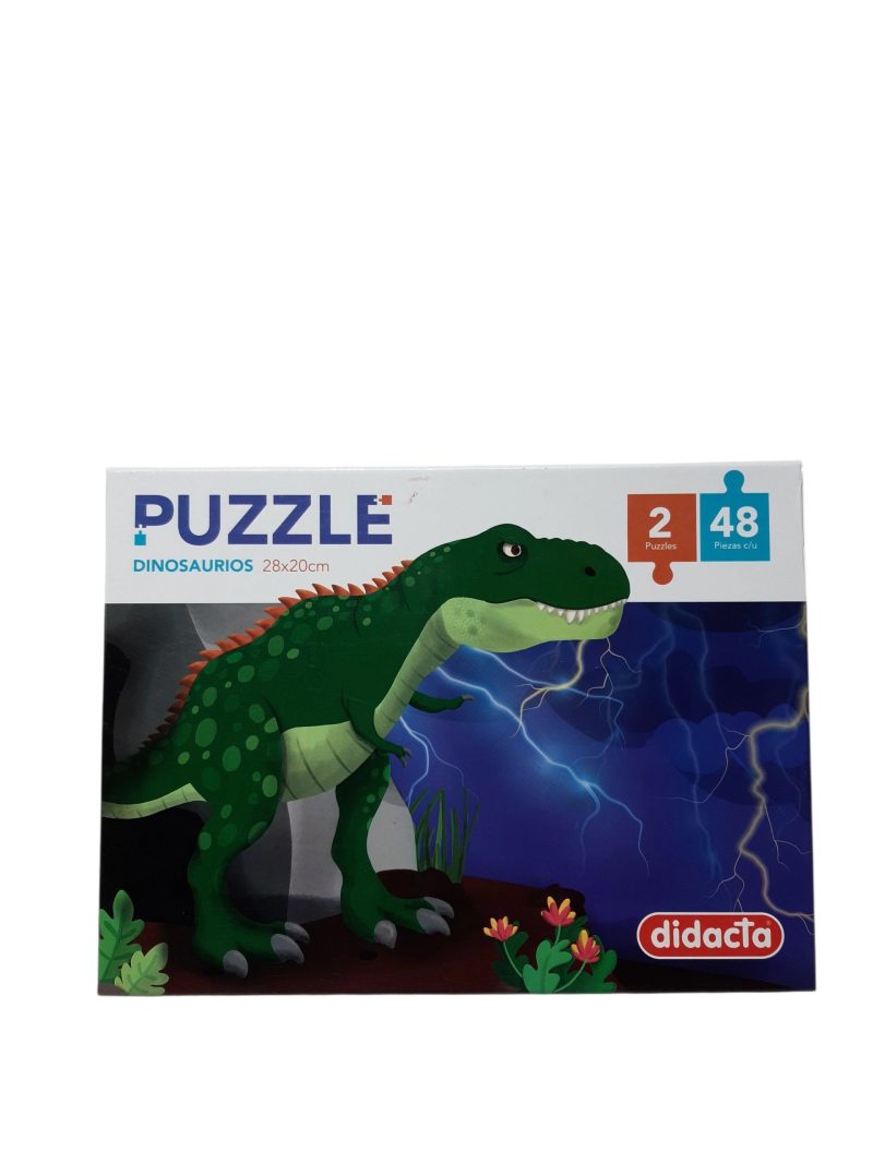 PUZZLE X2 DINOSAURIOS 28X20CM DE 48PZ CADA UNO DIDACTA