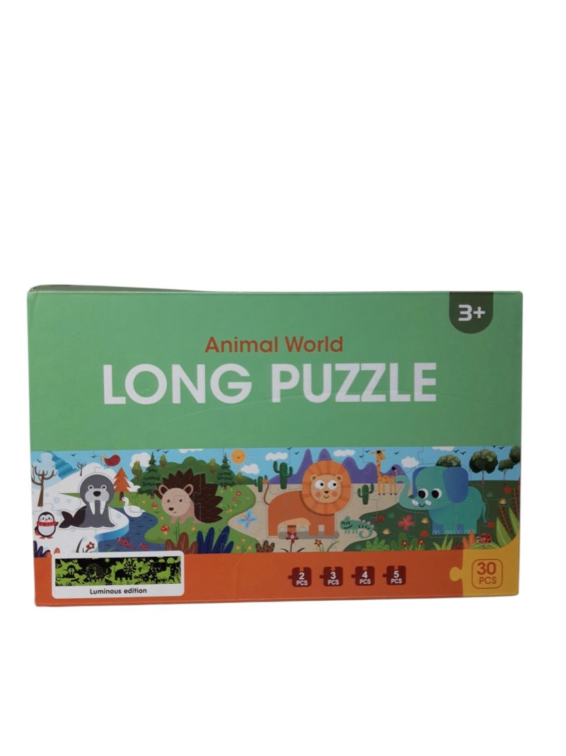 PUZZLE 30 PIEZAS LONG ANIMAL WORLD SELVA SE ILUMINA