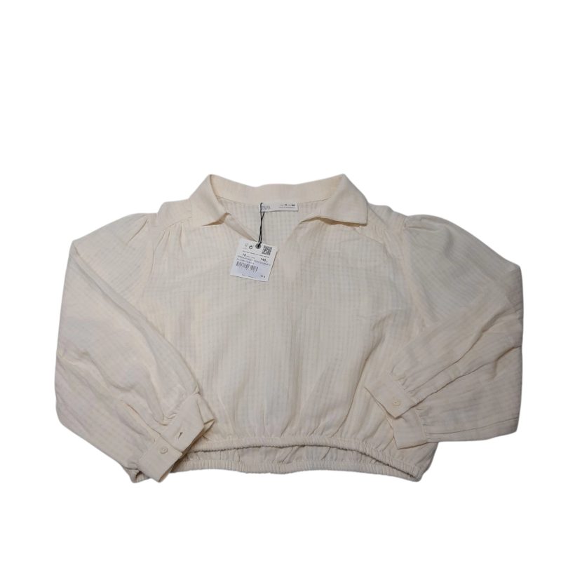 REMERA ANCHA OVER ELASTICO CRUDO CUELLO ZARA T10 NUEVA