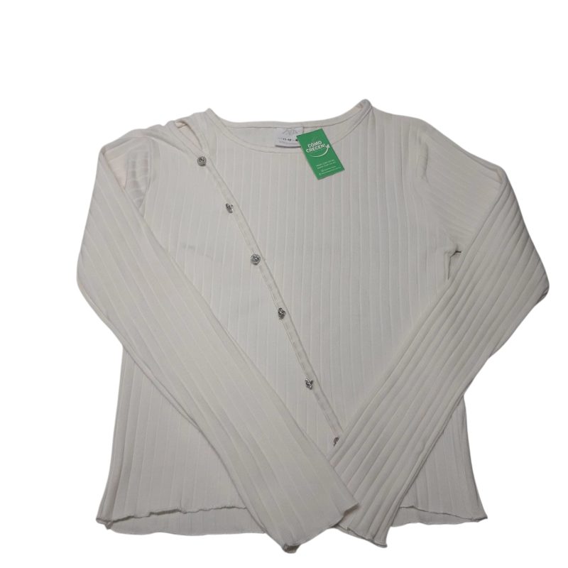 REMERA MORLEY BLNCO BOTONCITOS FLOR BRILLOS ZARA T11/12