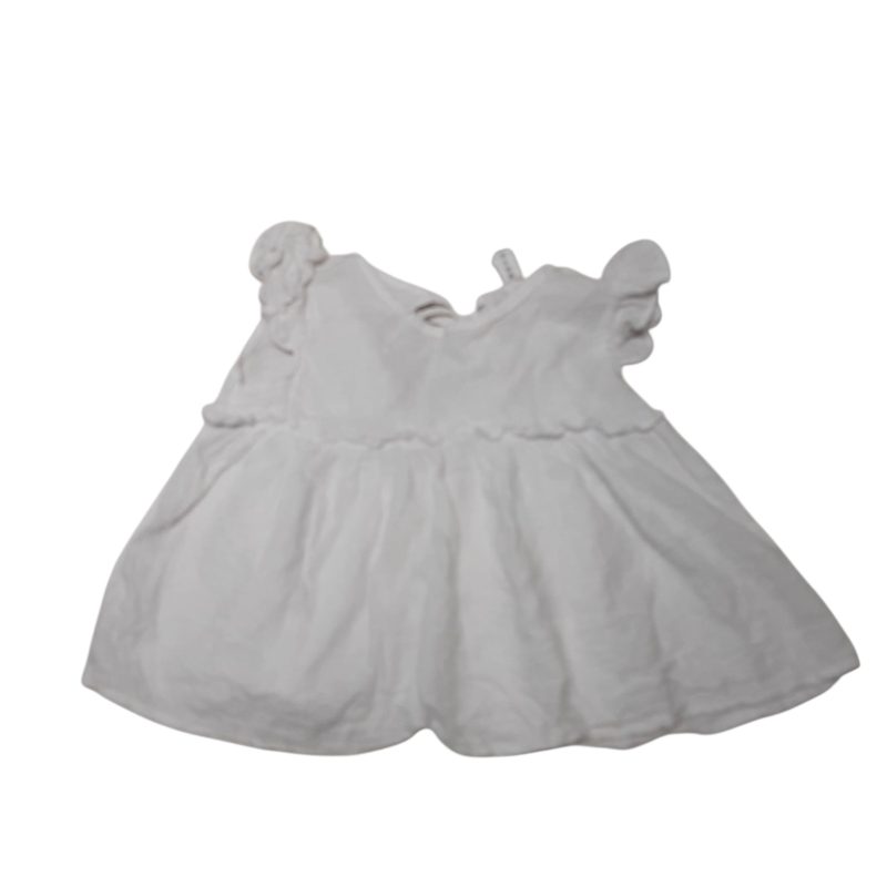 BLUSA ALG BLANCA VOLADITO ETIQUETA NIÑA T3/4 AP