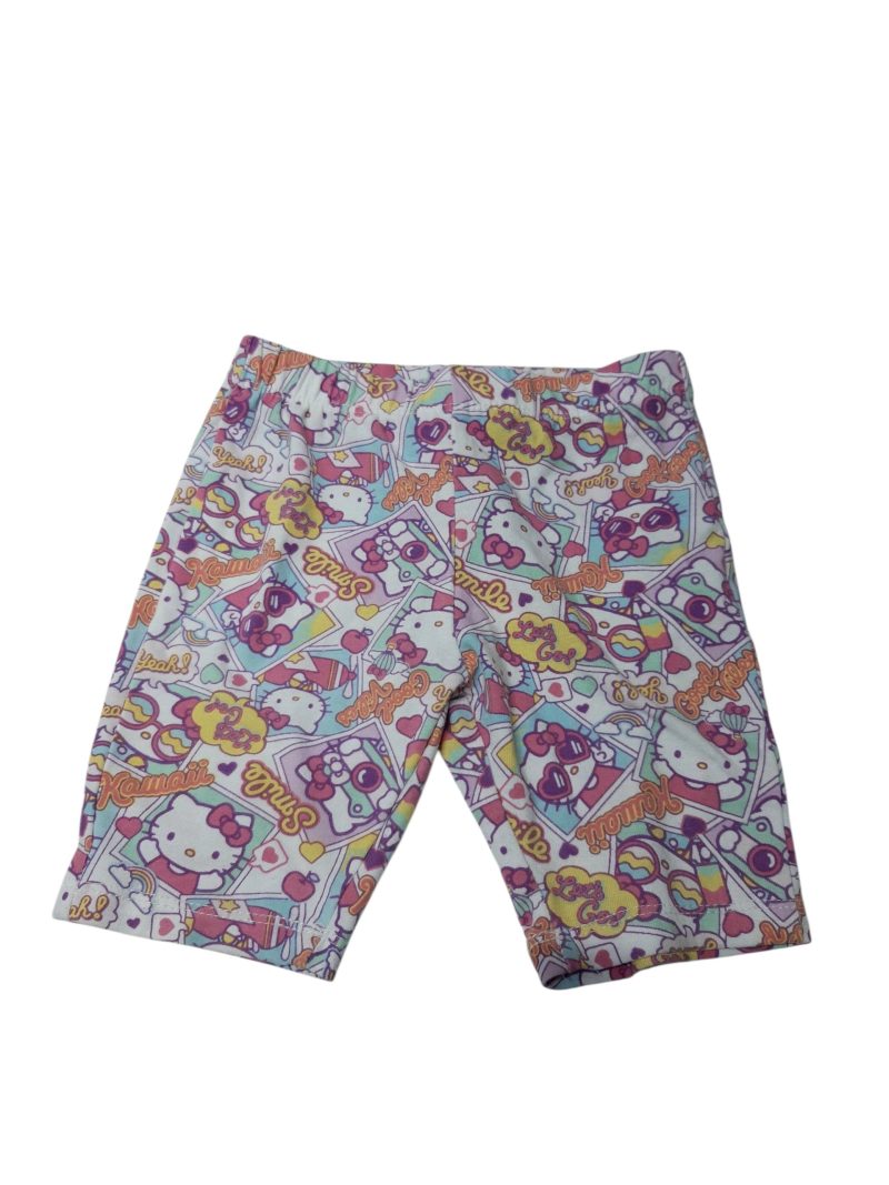 CALZA BIKER CORTA BLANCA HELLO KITTY T4