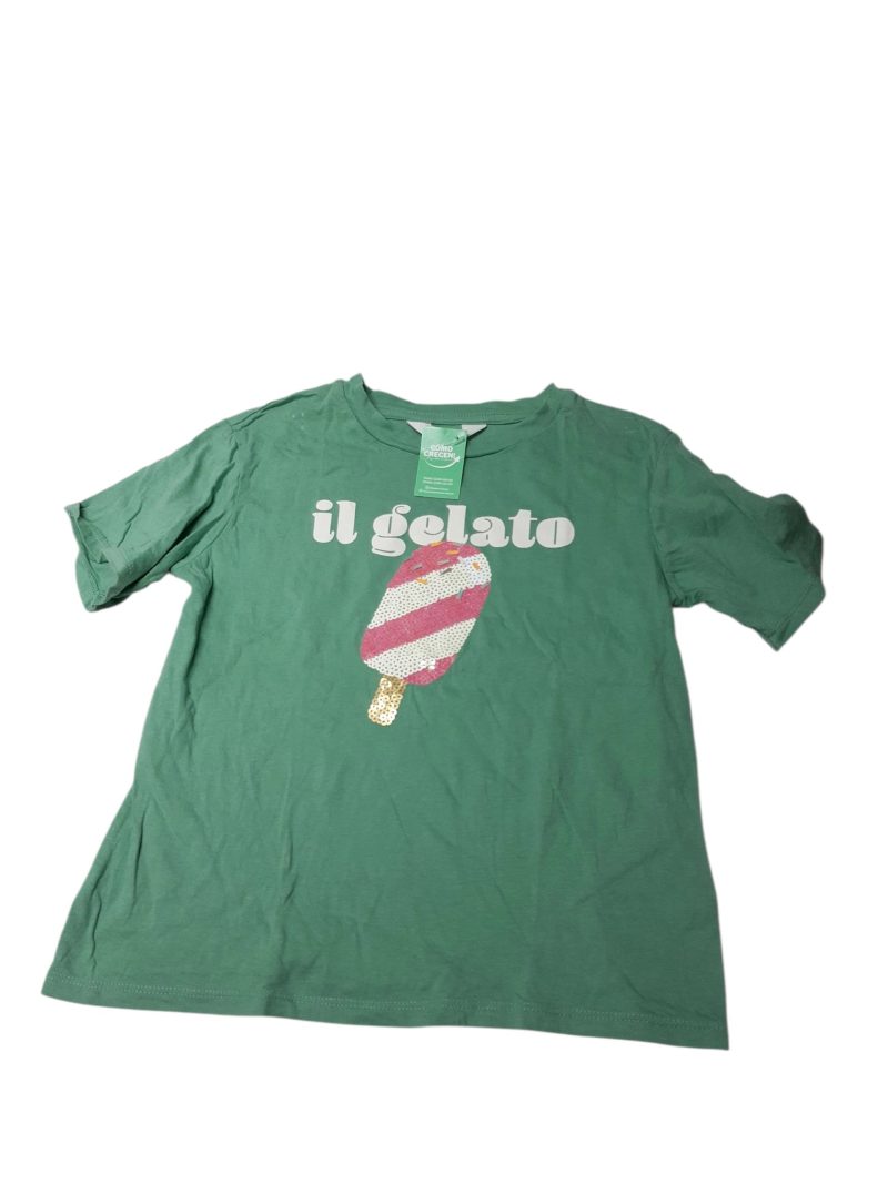 REMERA VERDE H&M T7/8 IL GELATO