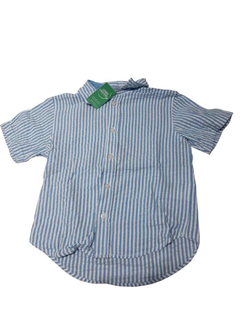 CAMISA RAYADA CELESTE BCO H6M T2/3