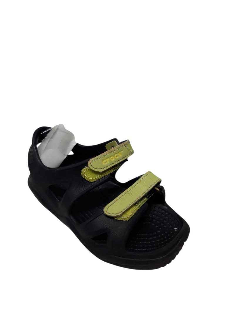 SANDALIAS GOMA CROCS VELCROS AMARILLO FLUO C9/26 ROCE