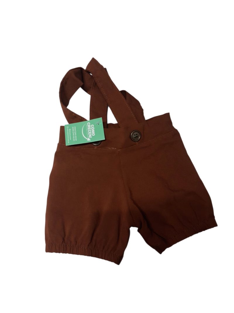 SHORT MARRON CON TIRADORES SIN MARCA T3/6M APROX