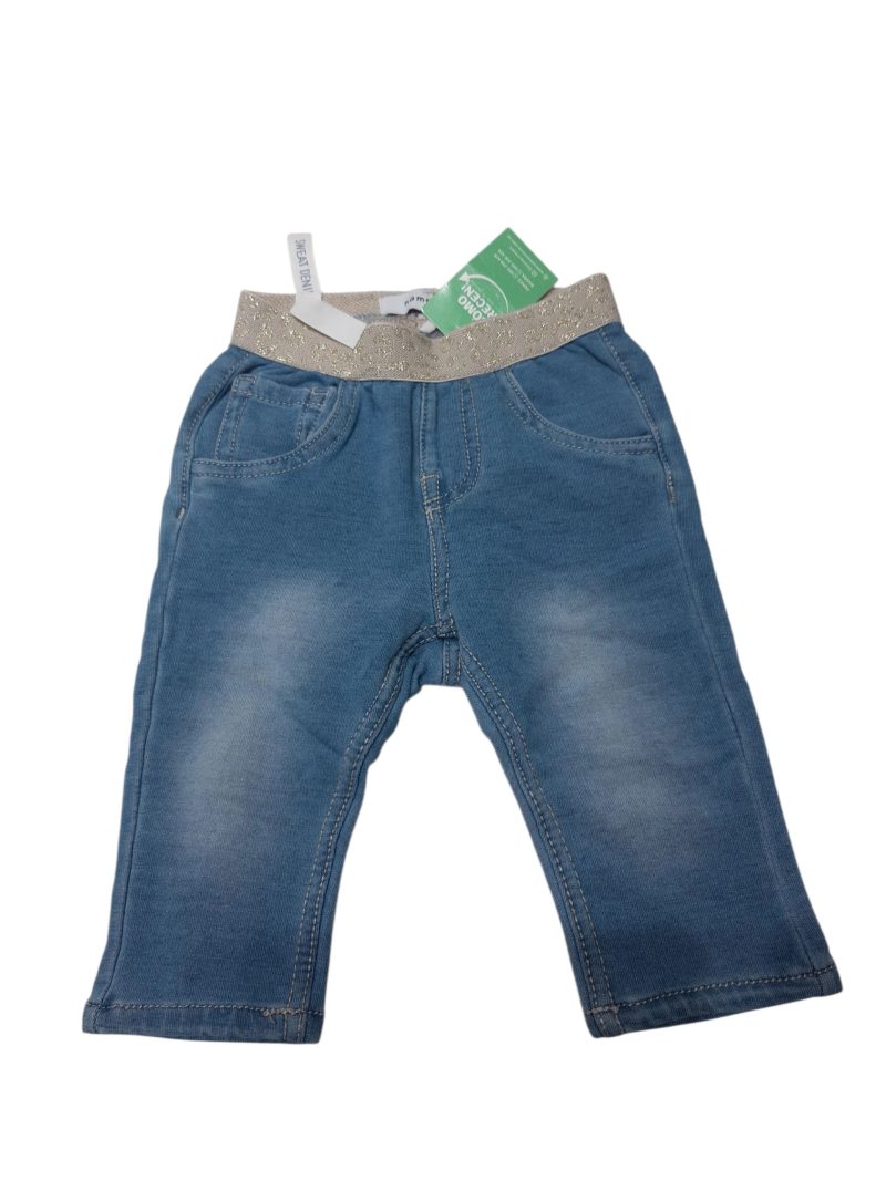 PANTALON ESTILO JEAN FINITO PRETINA DORADA NAME IT T2/4M