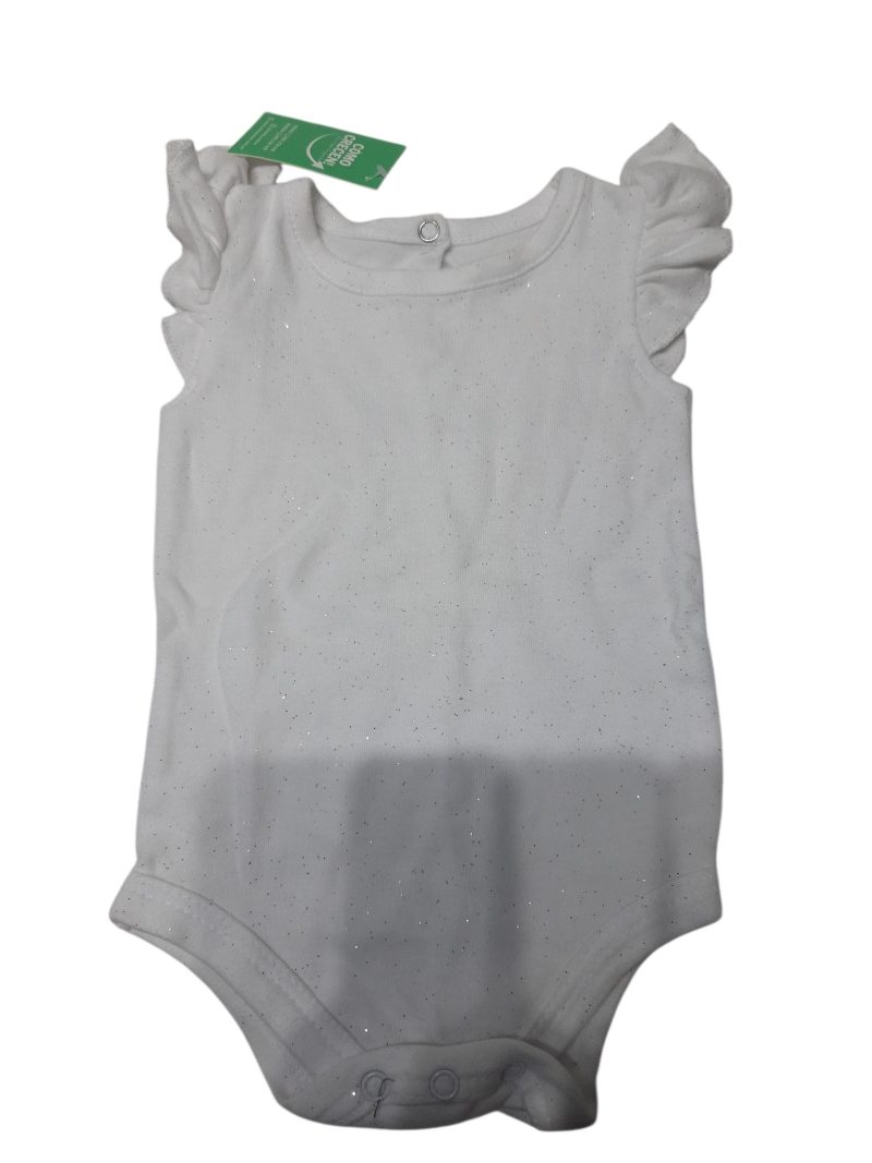 BODY BCO PINTITAS PLATEADAS SIN MARCA T0/3M