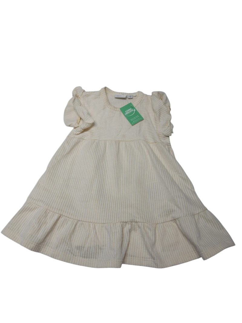 VESTIDO RAYADO AMARILLO BCO NAME IT T6/9M