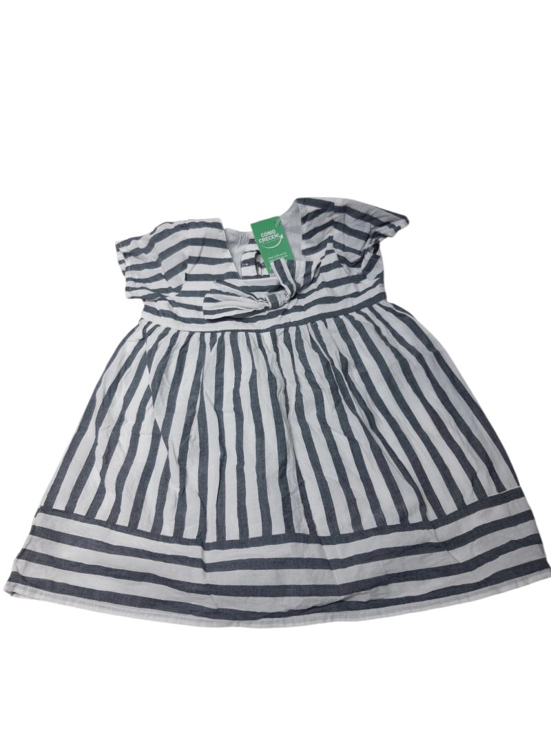 VESTIDO FRANJAS AZUL BCO MOÑA SIN MARCA T2AP