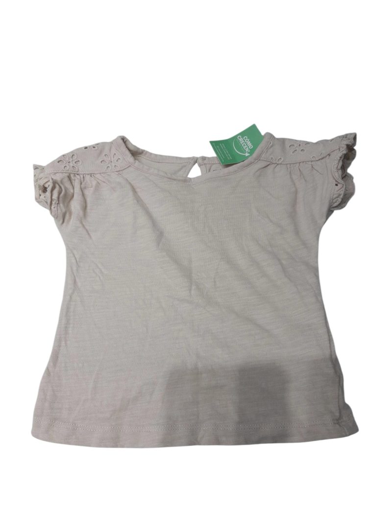 REMERA BEIGE MANGAS BRODERY CARTERS T18M