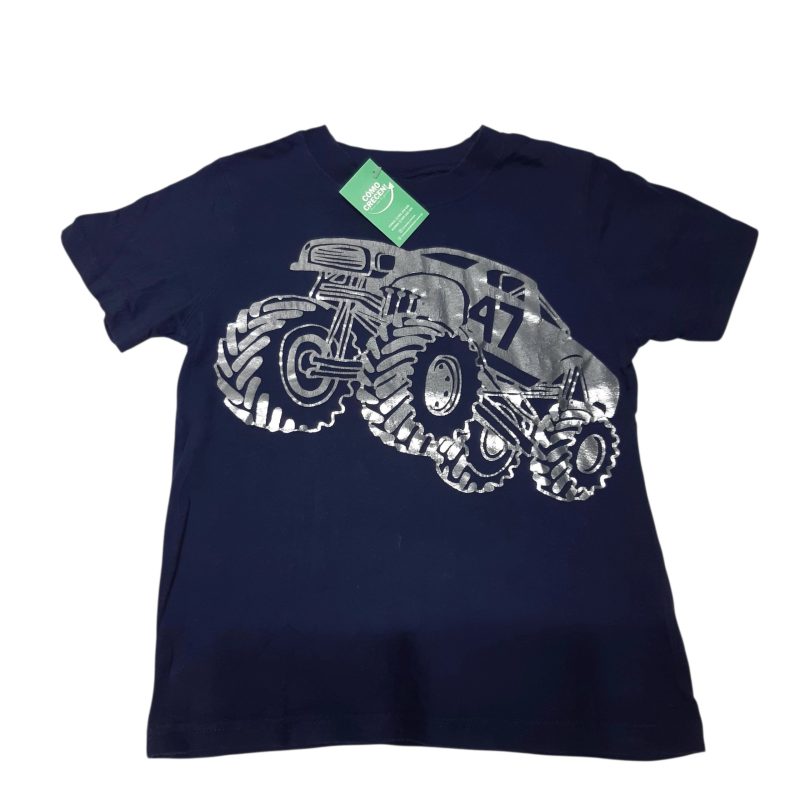 REMERA AZUL AUTO PLATEADO CARTERS T4