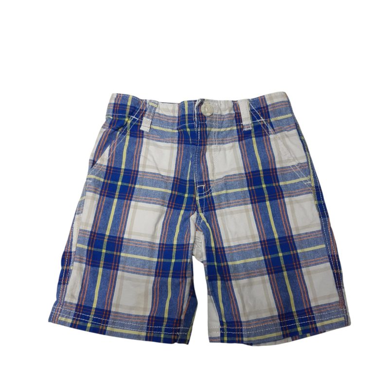 BERMUDA CUADROS BCA AZUL AMARILLA CRAZY  T4