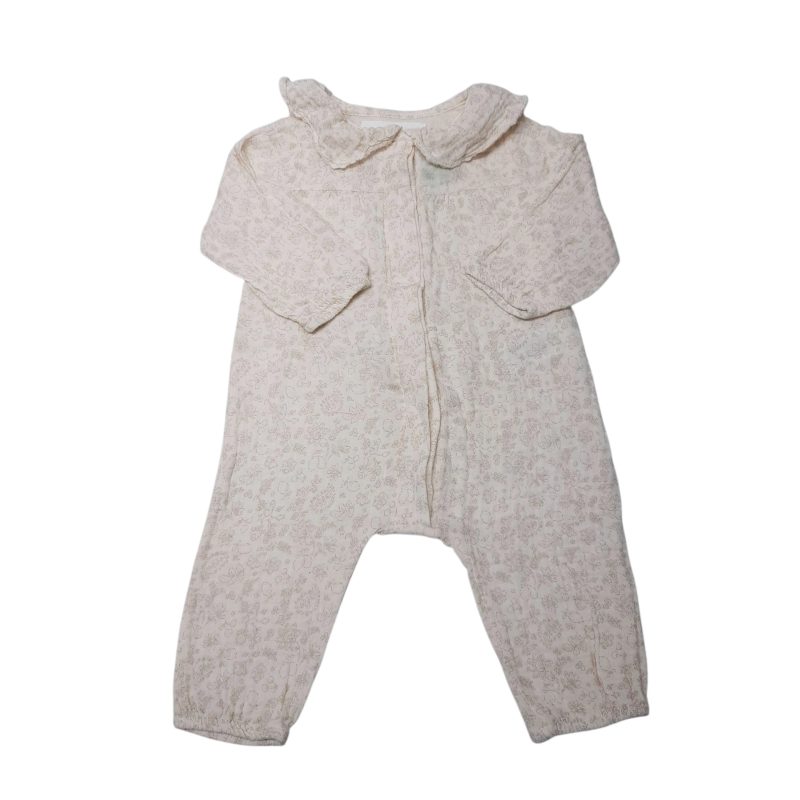 ENTERITO ESTILO LINO BEIGE FRUTAS ZARA T3/6M