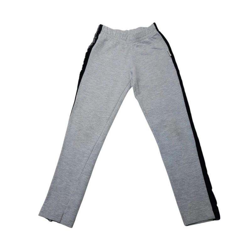 CALZA ALG GRIS LATERAL NEGRO PLATEADO T4 SIN MARCA