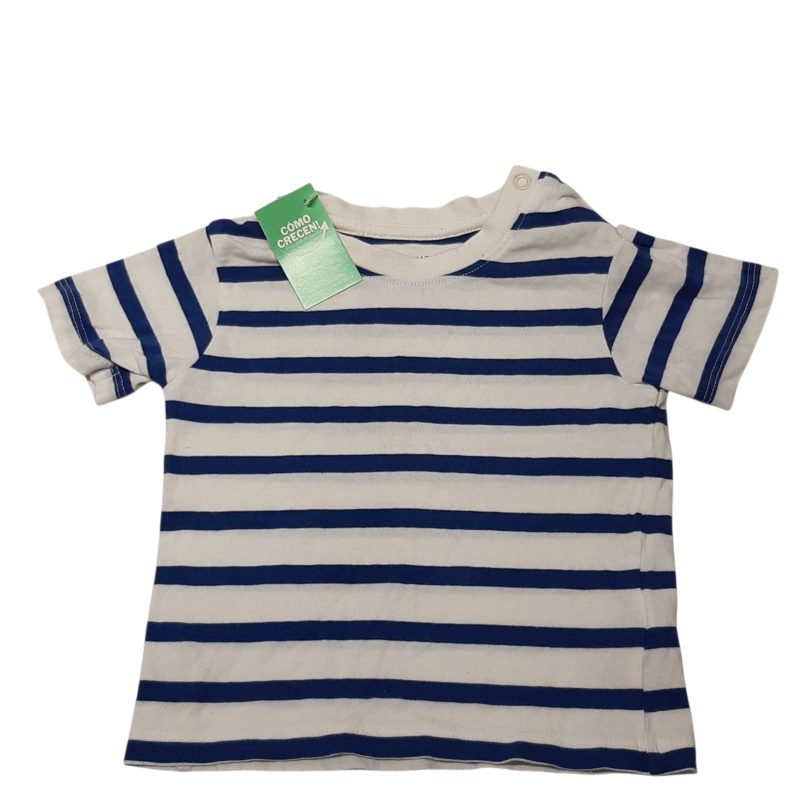 REMERA RAYADA BCA AZUL PRIMARKL T6/9M