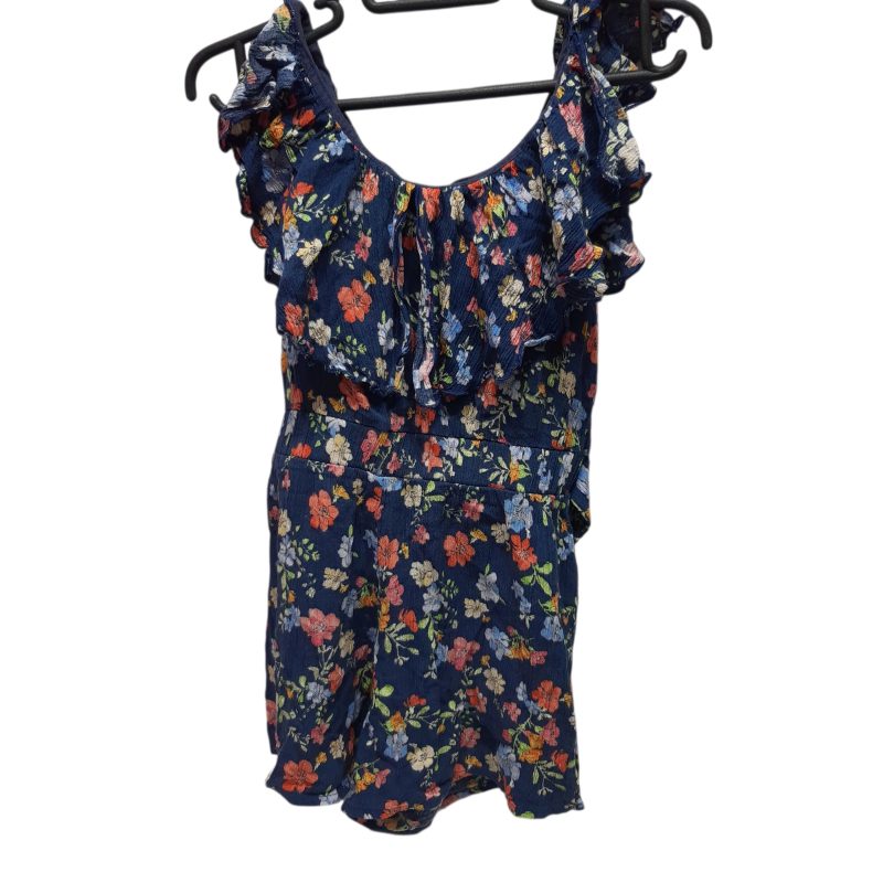 ENTERITO CORTO AZUL FLORES DE COLORES ZARA GIRL T6