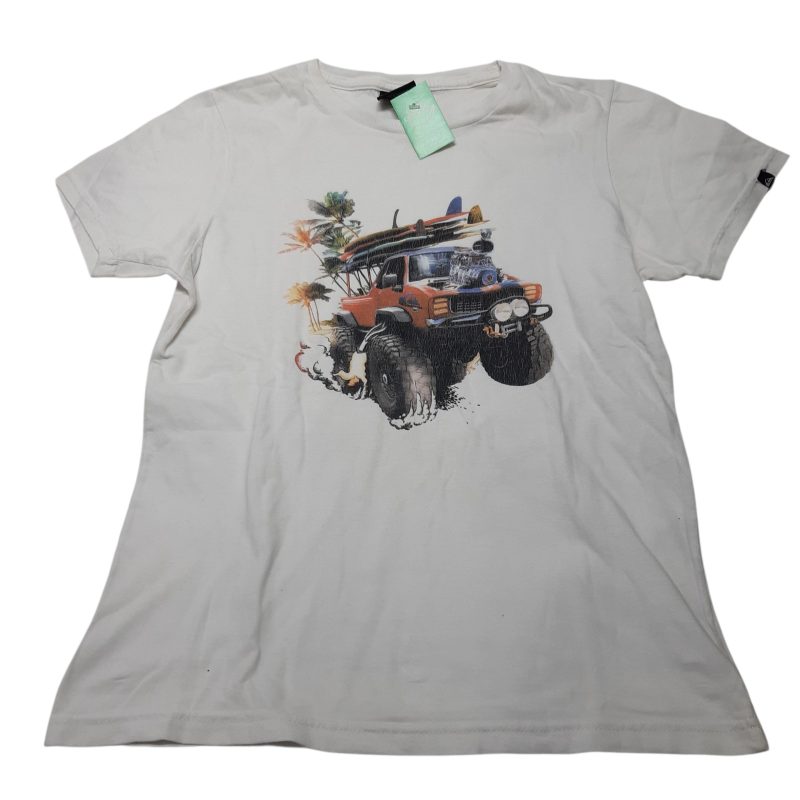 REMERA ALG BCA CAMIONETA CON TABLAS DE SURF QUIKSILVER T12 AP