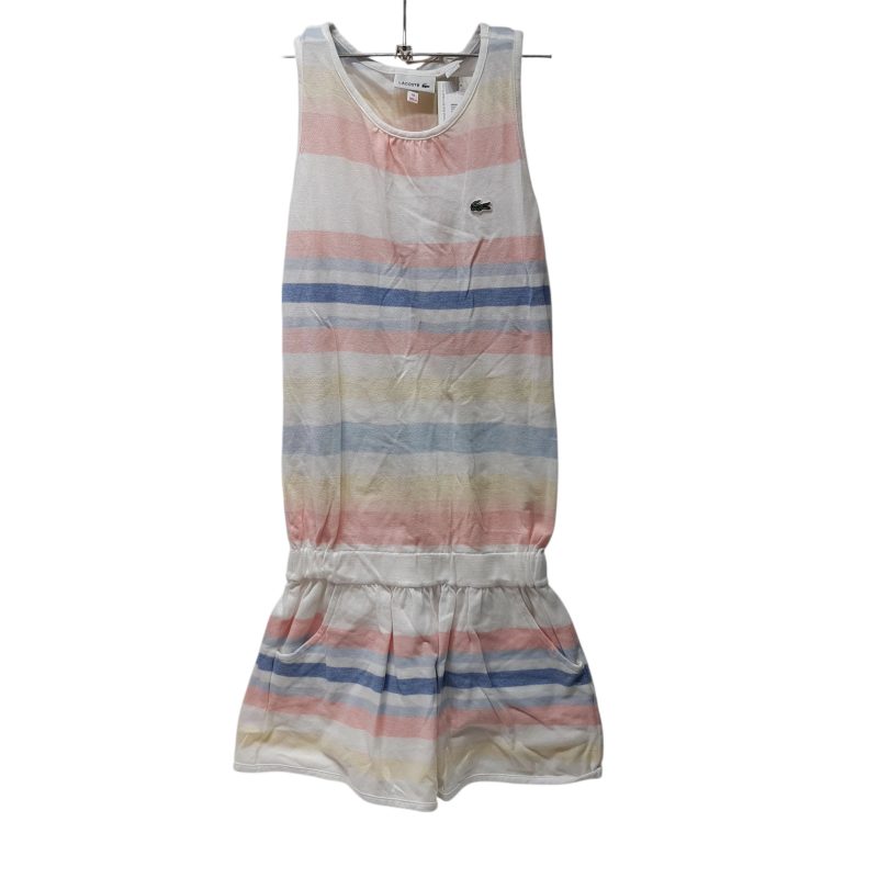 VESTIDO RAYAS ROSA BCO CELESTE LACOSTE T10
