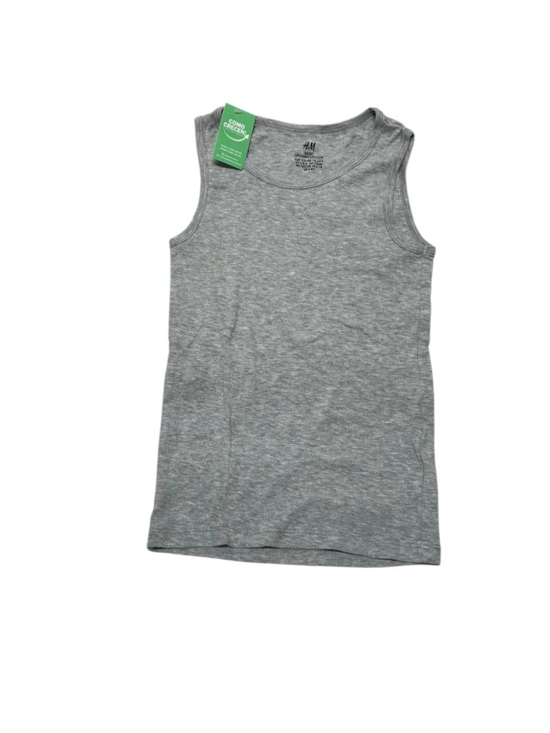 MUSCULOSA ALG GRIS LISA H&M T6/8