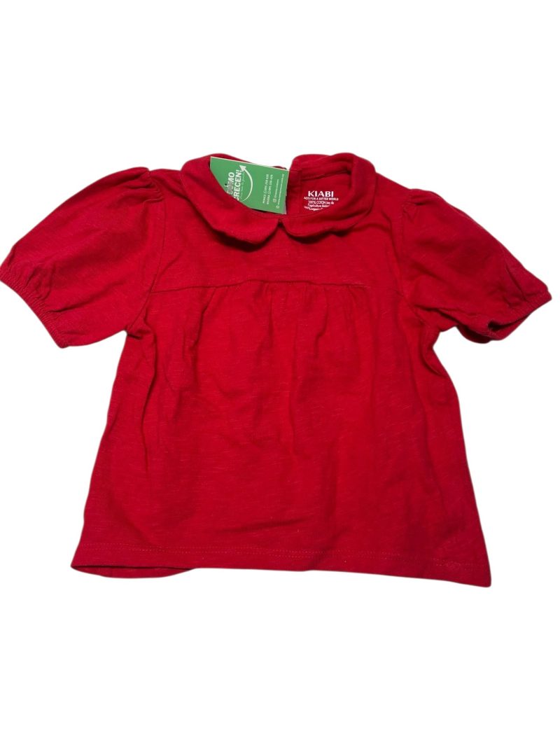 REMERA ALG ROJA LISA CUELLO KIABI T3